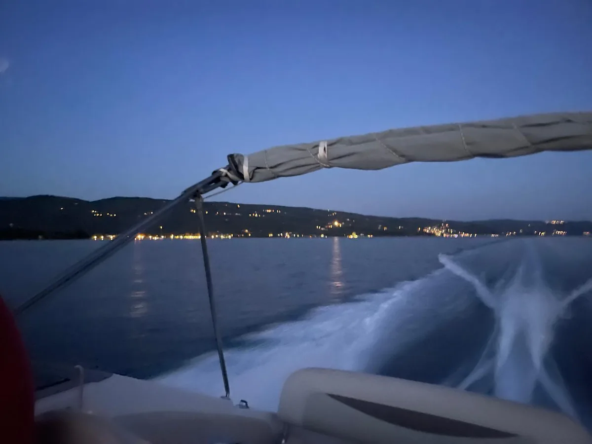 Evening lights from the boat